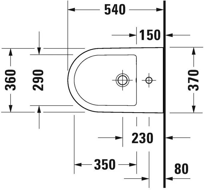 Duravit D-Neo Bideu suspendat 36x54 cm