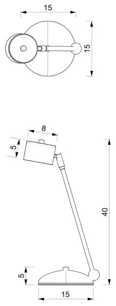 Lampă de masă ARENA 1xGX53/11W/230V neagră/aurie