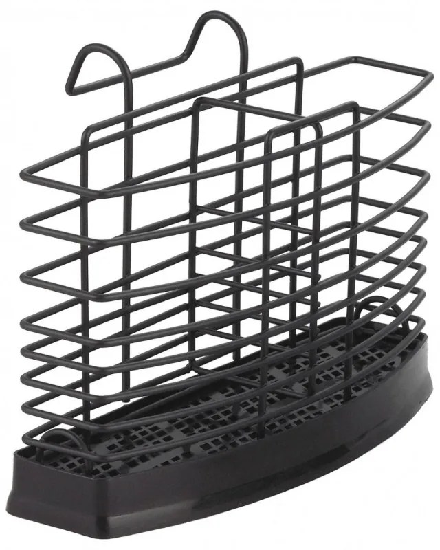 Uscător de tacâmuri Rosberg R53003D, 20.7x9.5x15.2 cm, negru mat