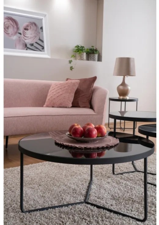 Set mese de cafea Culoare Gri / Negru, ARTEMIDA