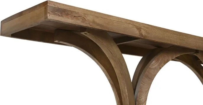 Consolă natur din lemn de mango cu design circular, „Moon"