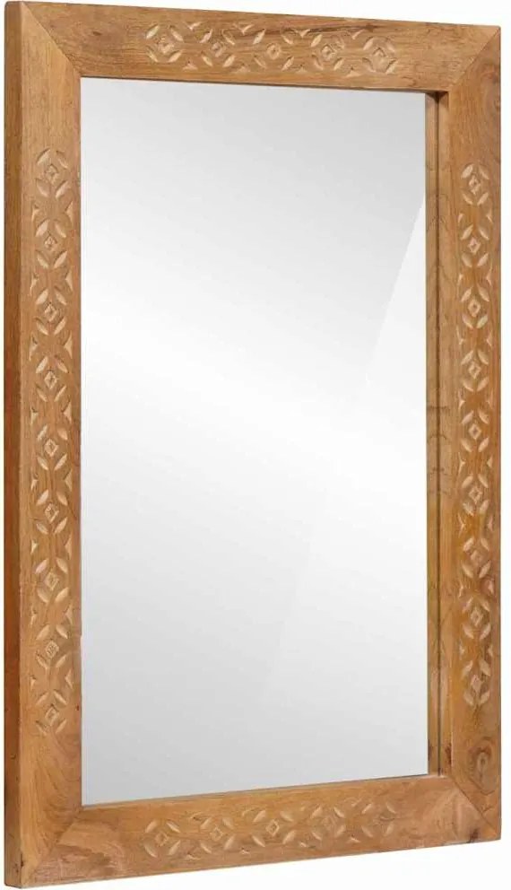 vidaXL Oglindă pentru baie cu oglindă Maro deschis 70 x 50 x 2,5 cm