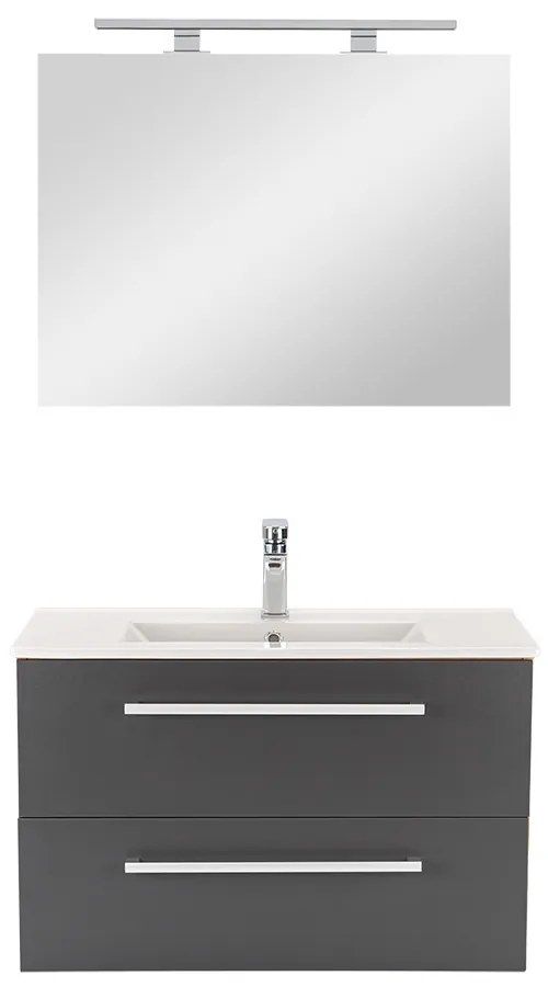 Mobilier complet de baie Vario Clam 80 stejar-antracit