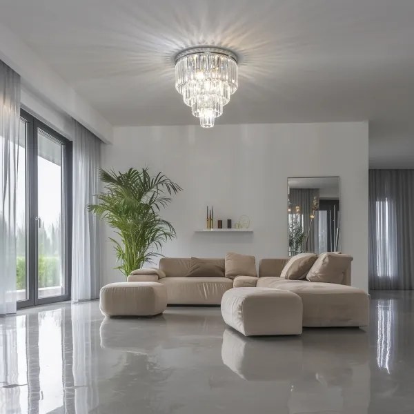 Brilagi - Plafonieră LED cu cristale MOZART, 5xE14/40W/230V, crom lucios