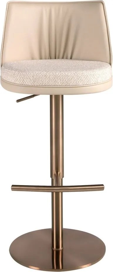 Scaun de bar pivotant cu inaltime reglabila Stool crem
