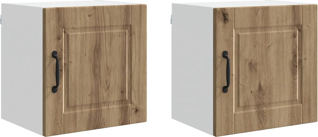 vidaXL Dulap de bucătărie 2 pcs Stejar Artizanal 40 x 31 x 40 cm