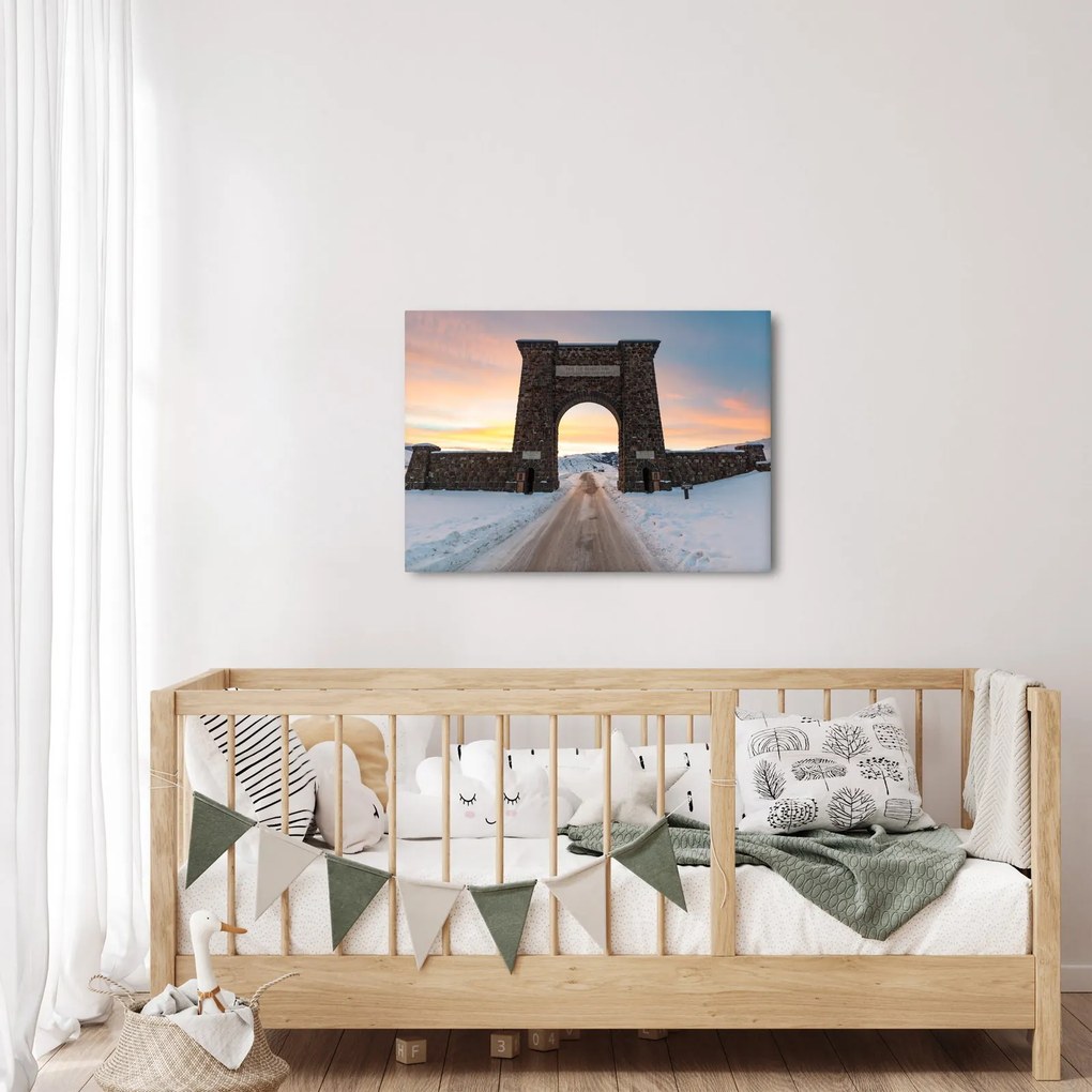Tablou cu poarta, Yellowstone (70x50 cm)
