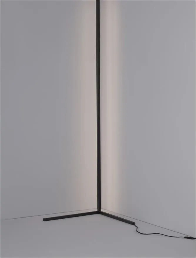 Lampadar LED design modern liniar V-LINE negru