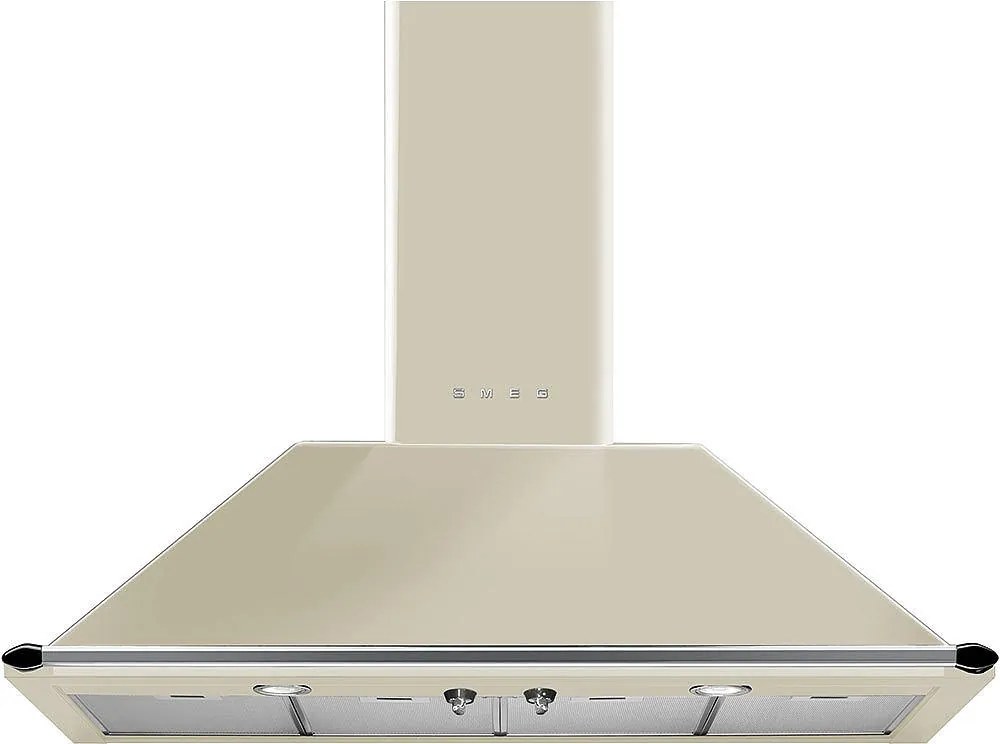 Hota semineu Smeg Victoria KT110PE, 110 cm, crem, retro