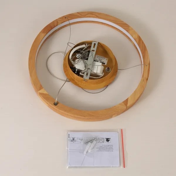 Brilagi - Lustră LED suspendată pe cablu UMEA WOOD, 30W, 230V, Ø 40 cm, lemn