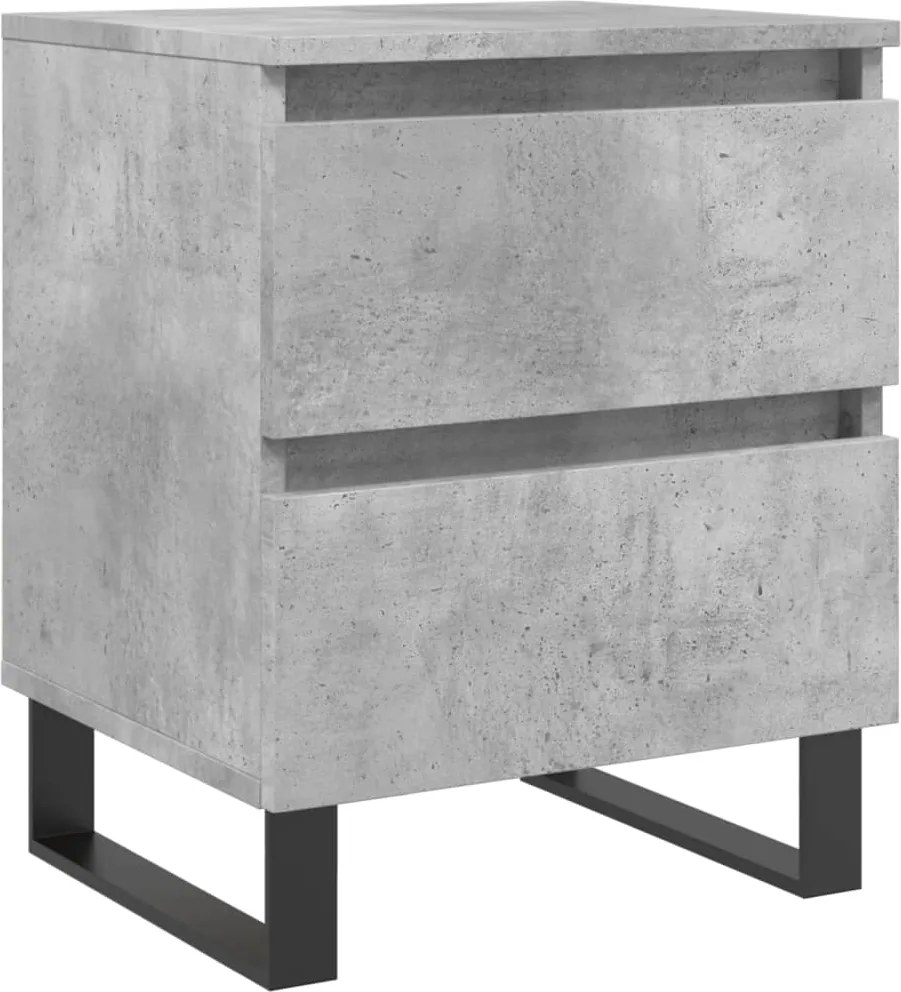 vidaXL Noptieră, gri beton, 40x35x50 cm, lemn compozit