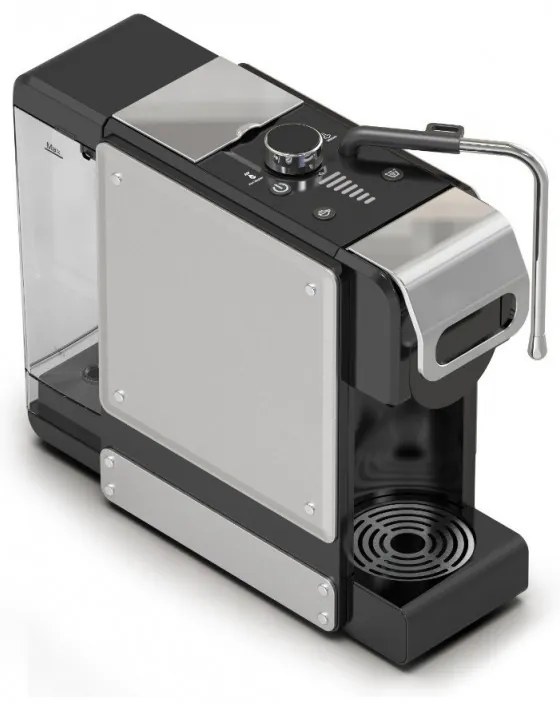 Espressor cafea macinata si capsule 8in1 Oliver Voltz OV51171N8M, 1450W, 1 L, 5 adaptoare, 19 bar, Negru/Argintiu