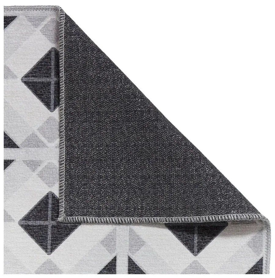 Covor tip traversă gri deschis-gri închis lavabil 61x170 cm Victoria Light – Think Rugs