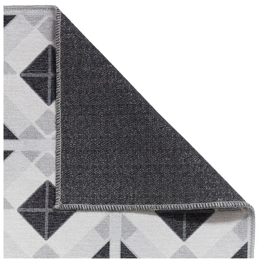 Covor tip traversă gri deschis-gri închis lavabil 61x170 cm Victoria Light – Think Rugs