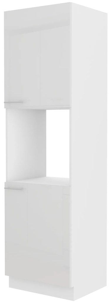 Dulap de bucătărie pentru alimente pentru cuptor Lavera 60 DP 210 2F (alb + alb lucios). 1032357