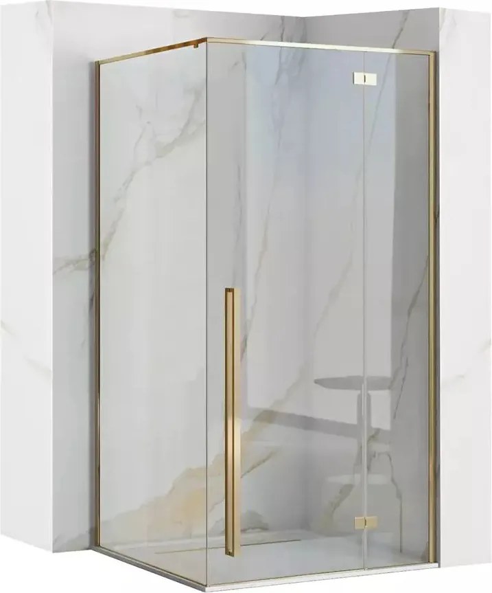 Cabina de dus dreptunghiulara Rea Fargo cu usa batanta 90x120 auriu