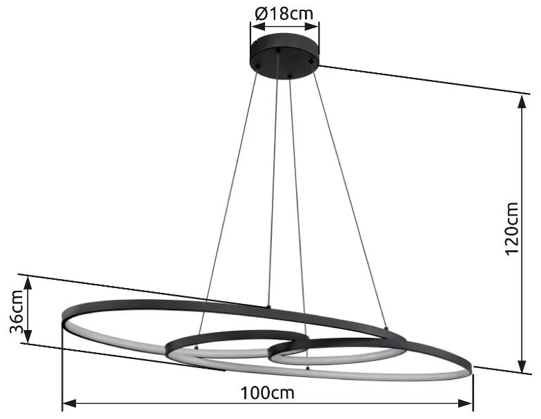 Lustra LED suspendata design modern SPIRA