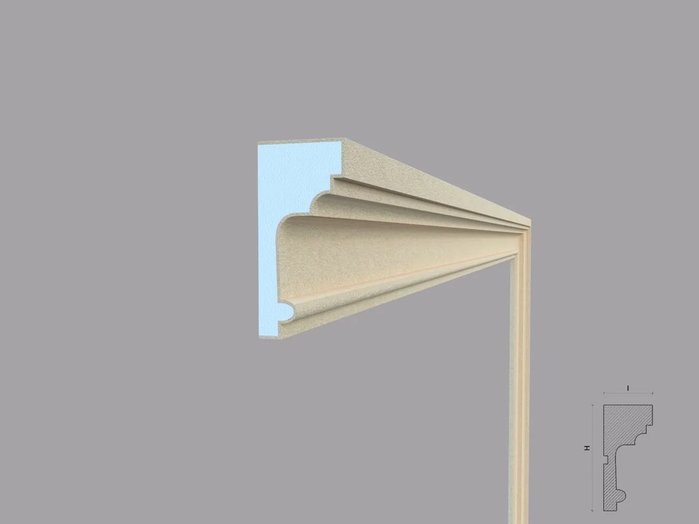 Ancadrament fereastra exterior FP124 dimensiuni 130x60x2000mm