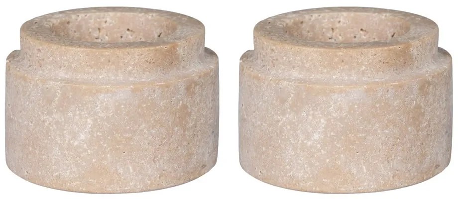 Sfeșnice pentru lumânări pastilă 2 buc. din piatră – House Nordic