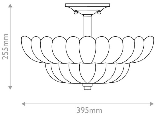 Plafonieră Quoizel QZ-WHITECAP-SF-M WHITECAP 4xE14/40W/230V d. 39,5 cm