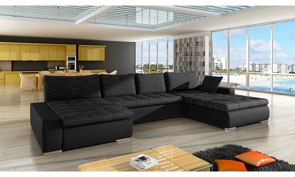 Colțar în formă de U Carmine (piele ecologică Soft 011 + Lawa 06). 1058080
