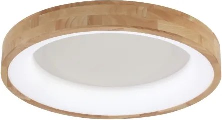 Plafonieră LED Brilagi-LED FALCON WOOD, 40W, 230V, 3 temperaturi de culoare (3000/4000/6000K), 60 cm, corp din lemn