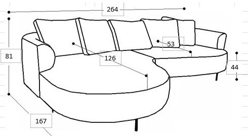 Colțar bej (cu colț pe partea dreaptă) Vitoria – Scandic