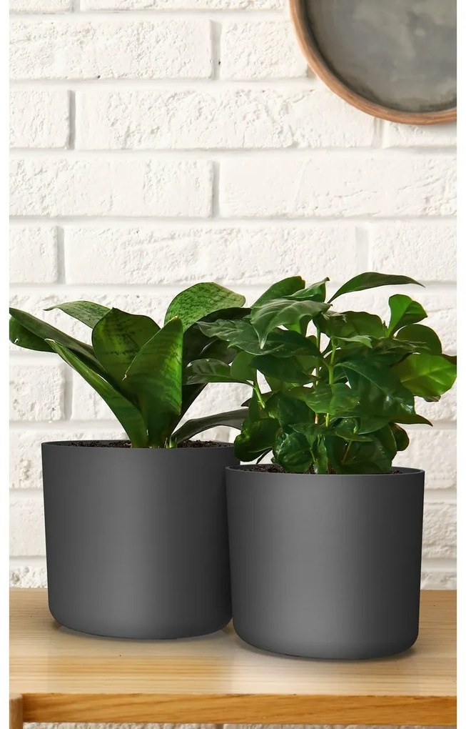 Ghiveci de flori Gardenico Lora antracit, diametru35 cm, diam. 35 cm