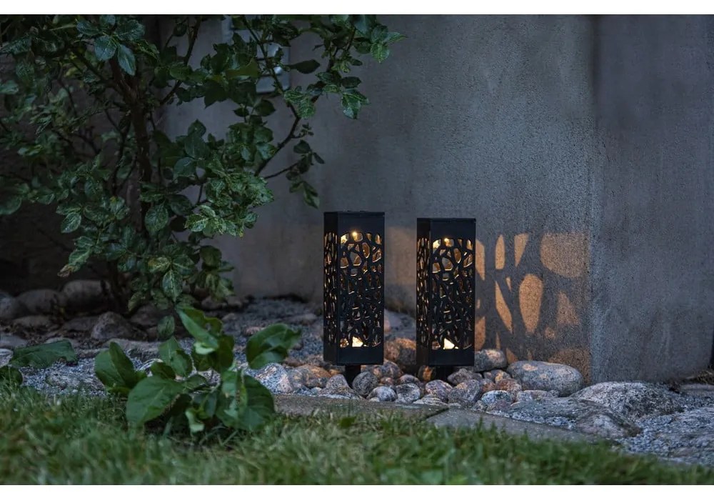 Set de 2 lumini solare cu LED-uri pentru exterior Star Trading Izola, înălțime 18 cm