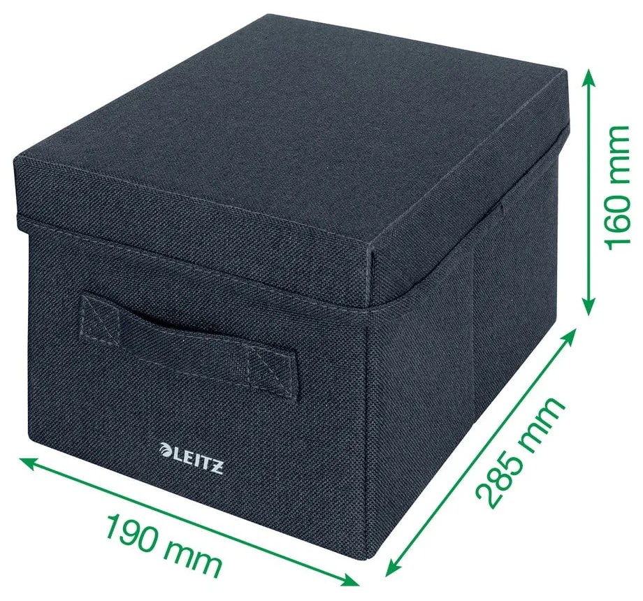 Cutii de depozitare 2 buc. din material textil cu capac – Leitz
