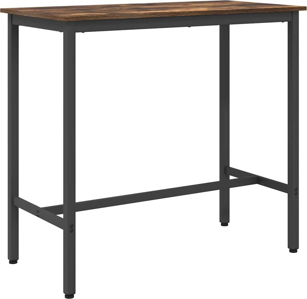 vidaXL masă Stejar fumuriu 100 x 50 x 90,5 cm Lemn ingineresc și oțel