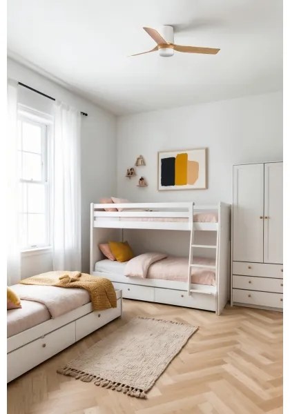 Ventilator LED dimabil FARO 33833-1TW MINI PUNT TUB S 10W 2700/4000/6000K + telecomandă