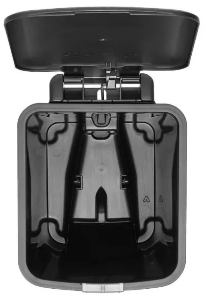 Cos de gunoi cu pedala Brabantia StepUp 1008476, 10 L, Materiale ecologice, Deschidere mare, Gri Inchis
