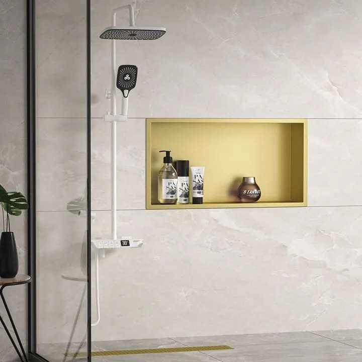 RAFT BAIE INCASTRAT PERETE 30x60 auriu periat