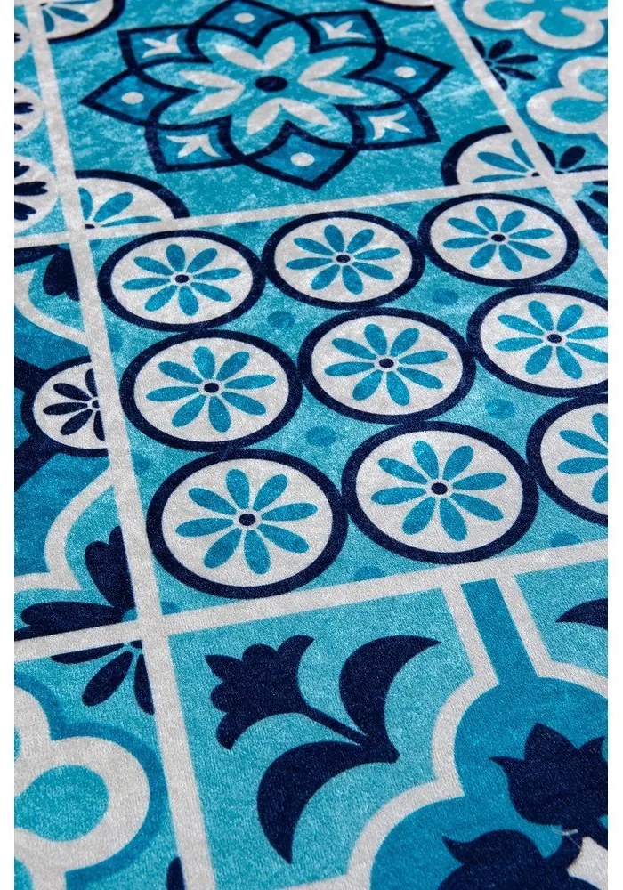 Covorașe de baie albastre 2 buc. 60x100 cm Ceramic – Foutastic