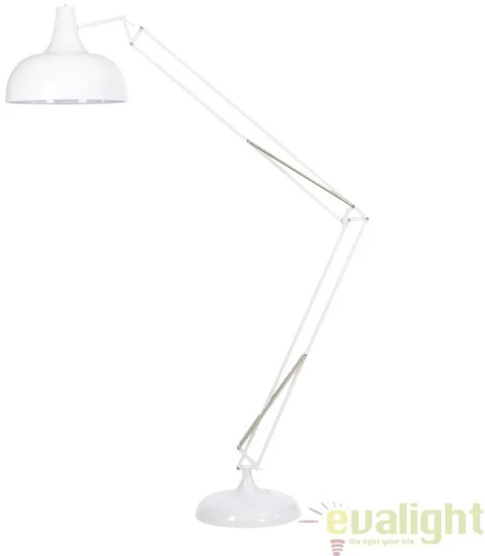 Lampadar, lampa de podea moderna, brat articulat, finisaj alb, GIANT-XL-W MUNO Design