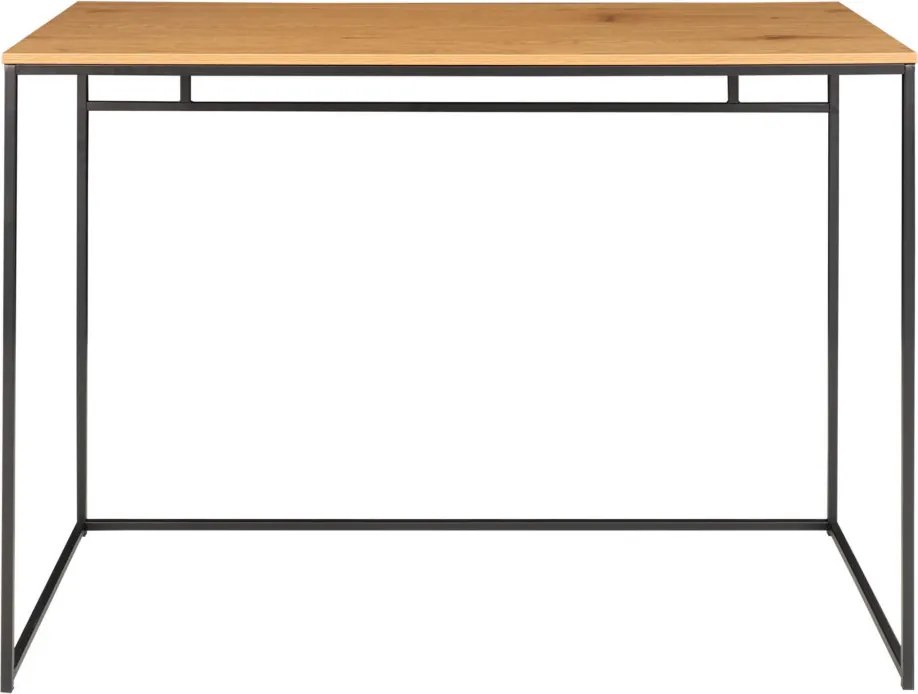 Birou Vita cu cadru negru efect stejar 100x45x75 cm