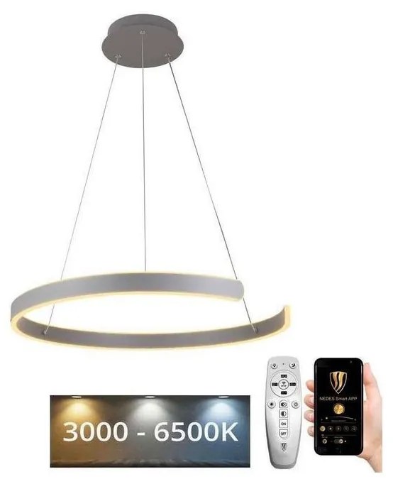 Lustră LED dimabilă pe cablu LED/70W/230V 3000-6500K + telecomandă