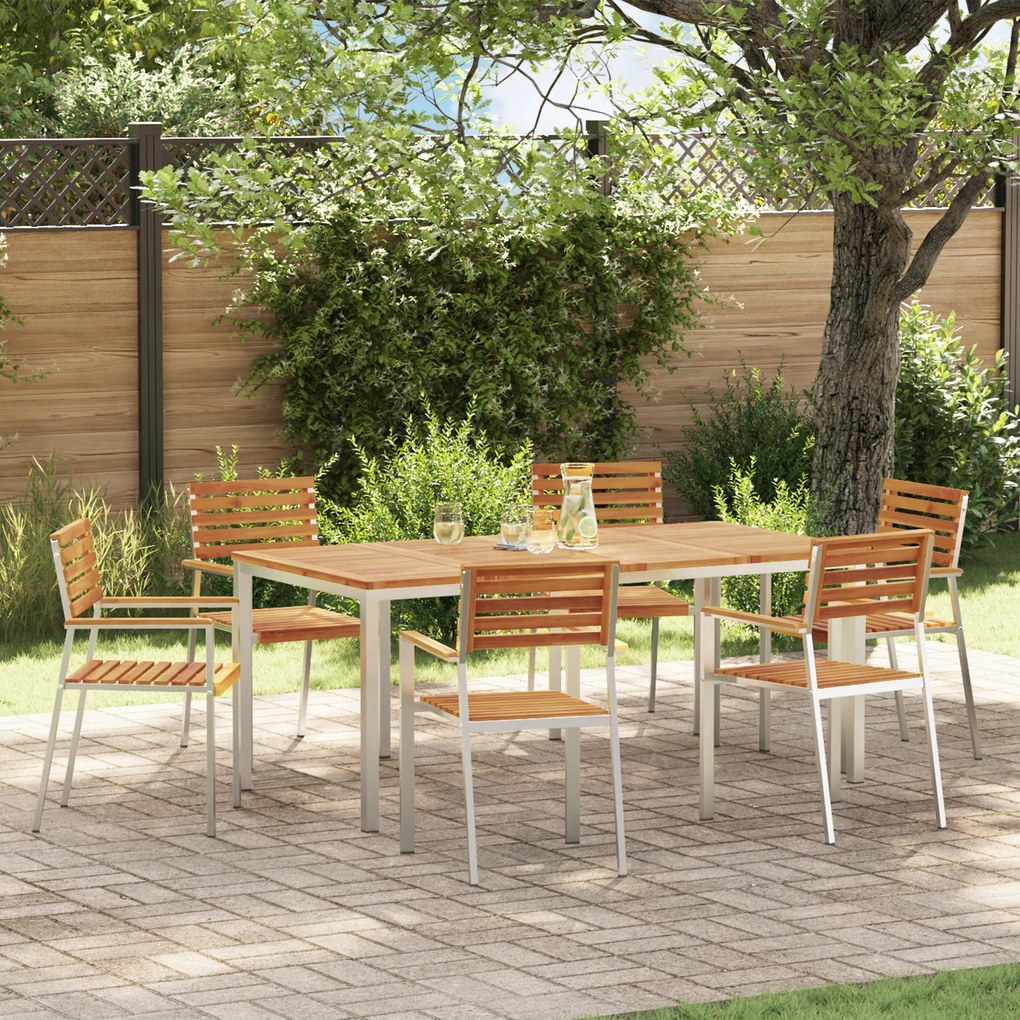 vidaXL Set de masă pentru grădină 7 pcs