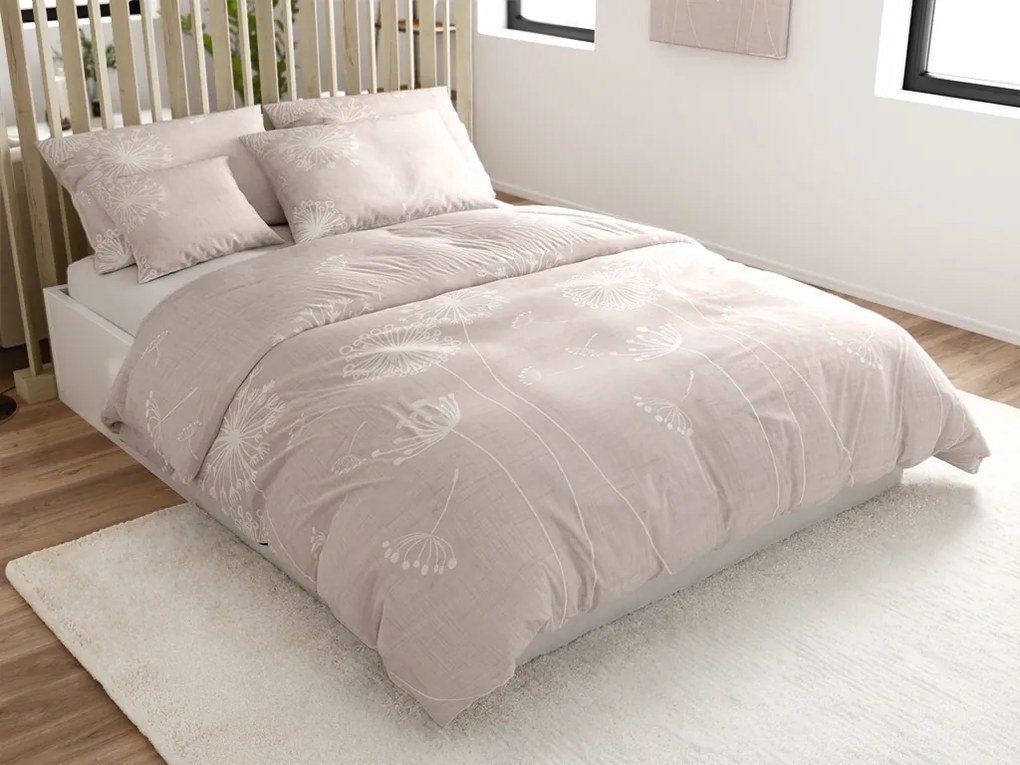 Lenjerie de pat din bumbac SOFT MEADOW maro Dimensiune lenjerie de pat: 70 x 90 cm | 140 x 200 cm