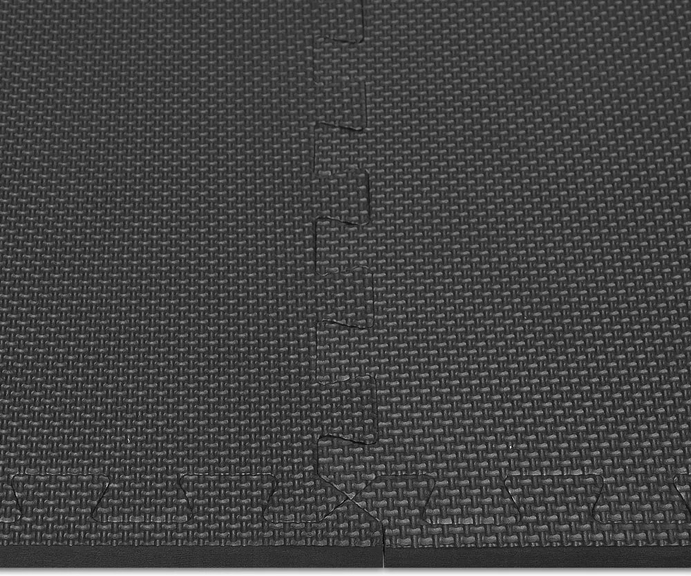 Covor pentru protectie pardoseala Puzzle 6 bucati Negru