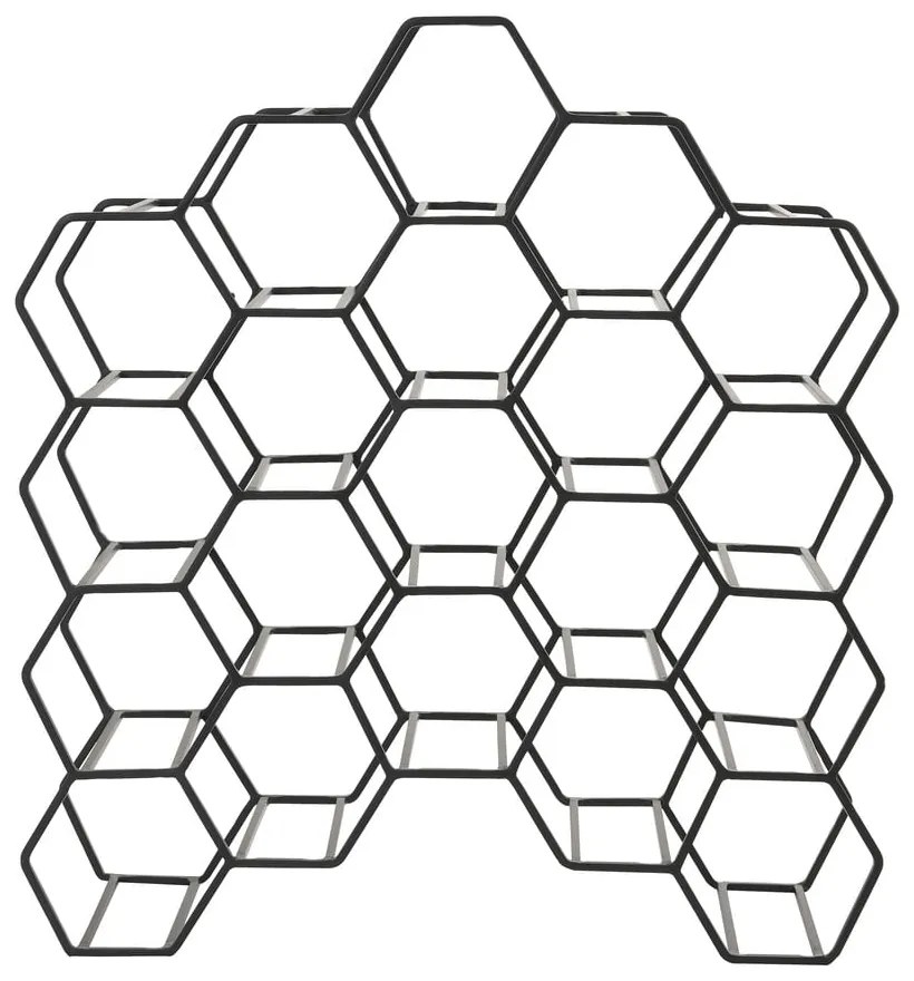 Suport pentru vinuri din metal negru pentru 12 sticle Salbris - Light &amp; Living