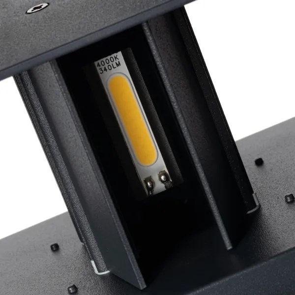 Kanlux 28994 - Aplica LED de exterior cu senzor REKA, 7W, 230V, IP54, antracit