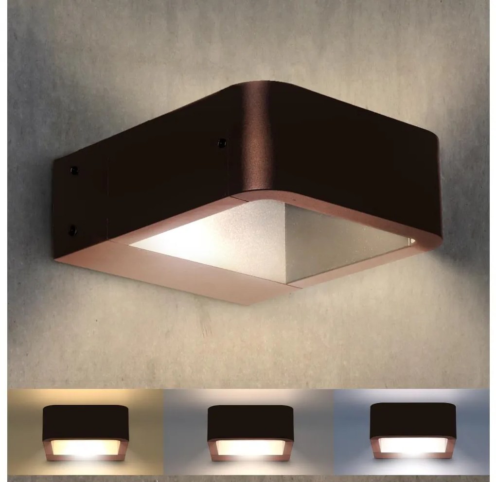 Brilagi - Corp de iluminat LED de exterior BARI LED/7W/230V 3000/4000/6000K maro IP54