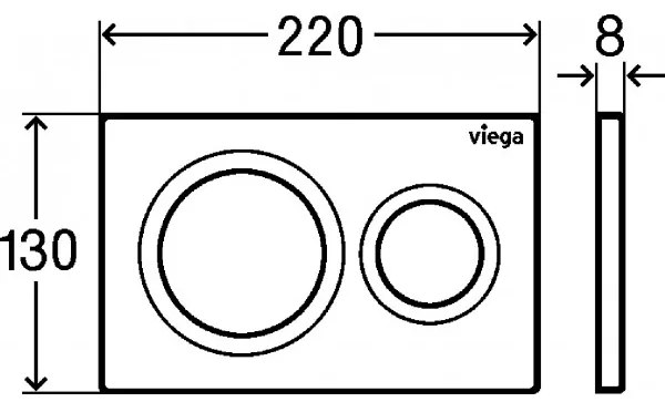 Clapeta actionare rezervor WC incastrat, Viega Visign for Style 20, alb alpin, 773793