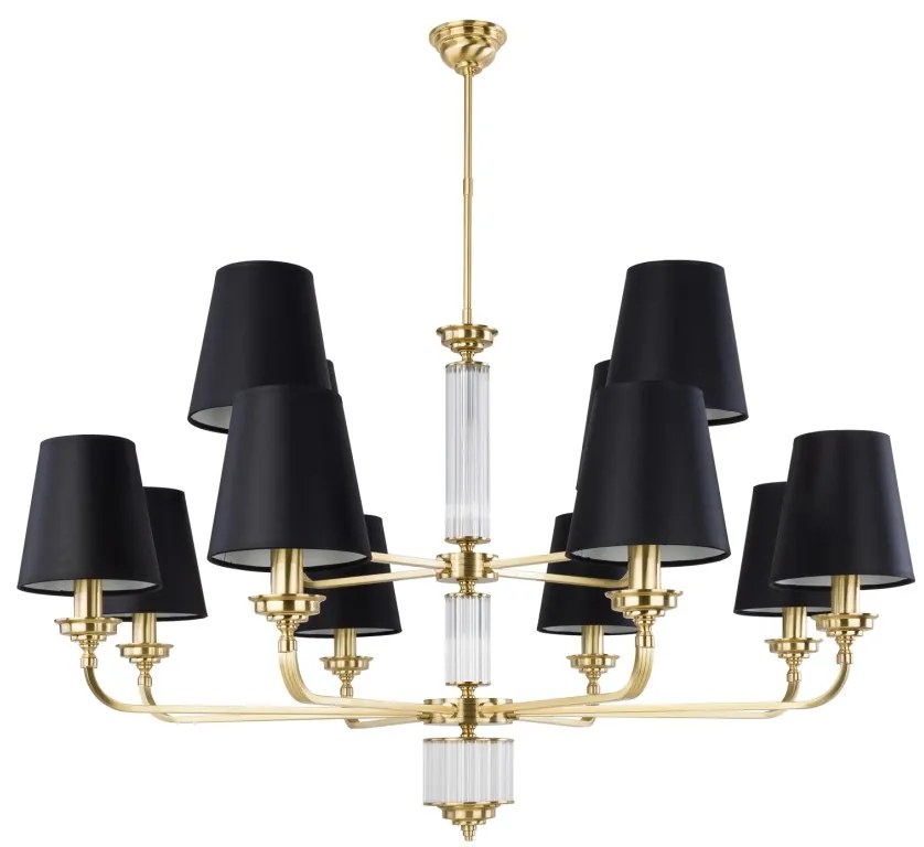 Candelabru 12 brate modern realizat manual Verde