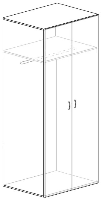 Dulap Impress inalt 74 x 58 x 190 cm, nuc inchis
