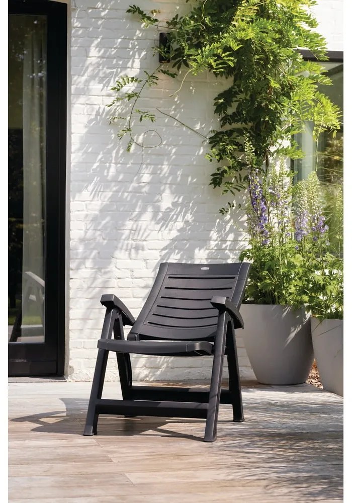 Scaun de grădină gri închis din plastic Aruba – Keter