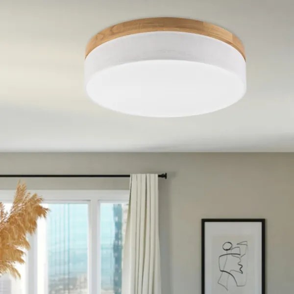 Brilagi - Lampă de tavan LED BELLADONNA LED/36W/230V Ø 50 cm alb/stejar