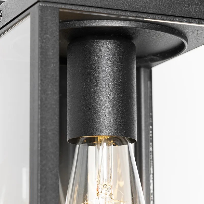 Lampa de perete exterioară industrială neagră IP44 - Charlois